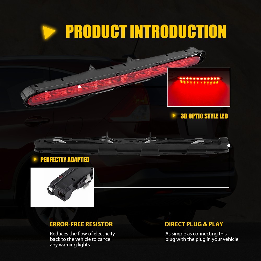Trunk Third Brake 3rd Stop Light For 2003-2009 Mercedes W211 E300 E320 E350 E500