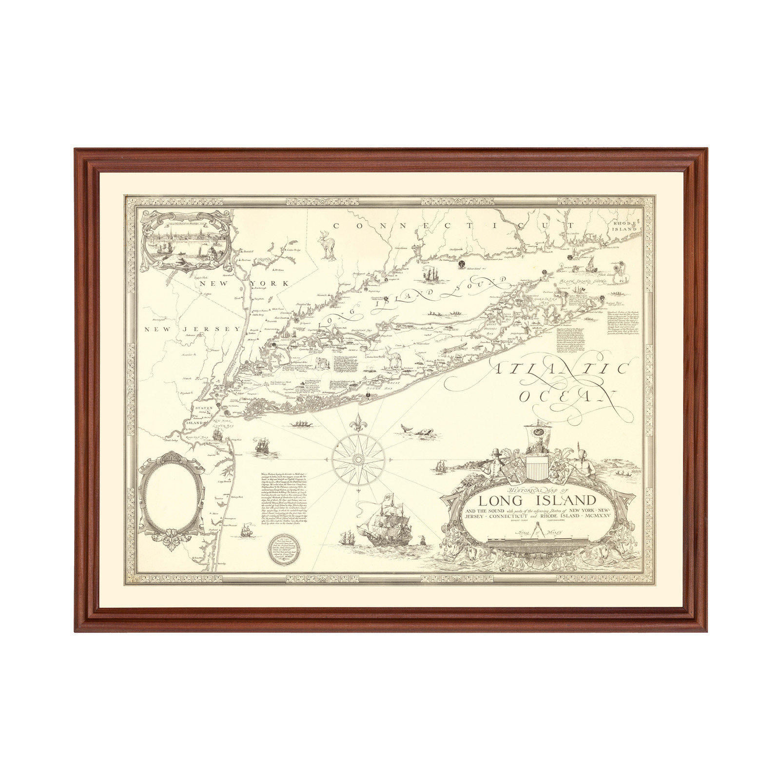 Old Map of Long Island, NY 1925 - Vintage Long Island New Yo