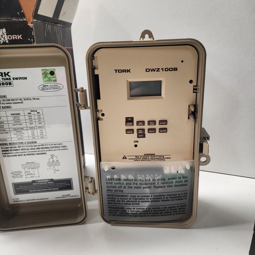 TORK DWZ100B Electronic Timer Tan Beige Plastic