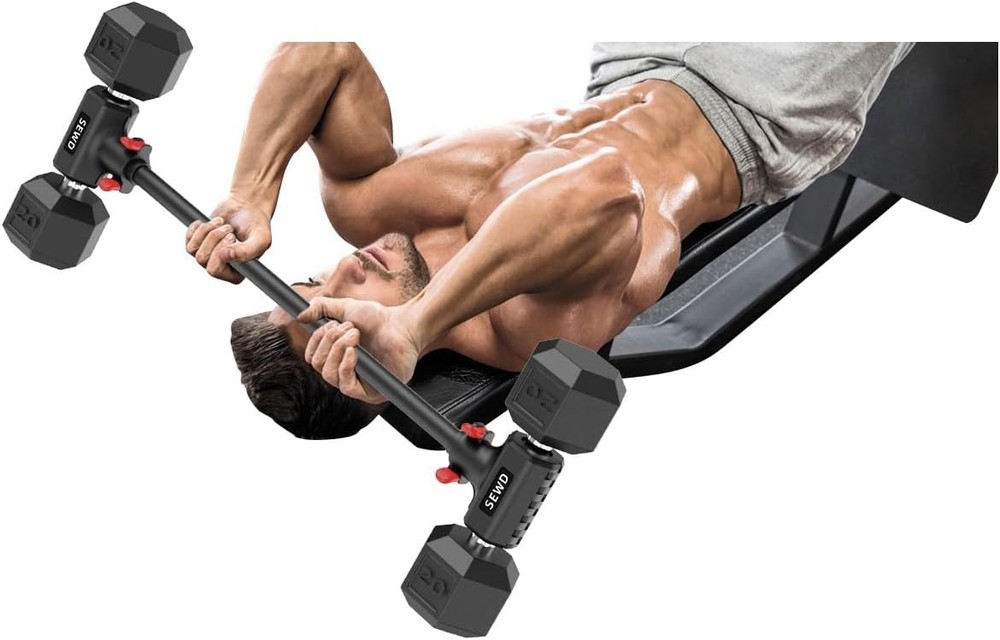 Dumbbell Converter Set – Transform Dumbbells into Barbell Set Adjustable 220LB