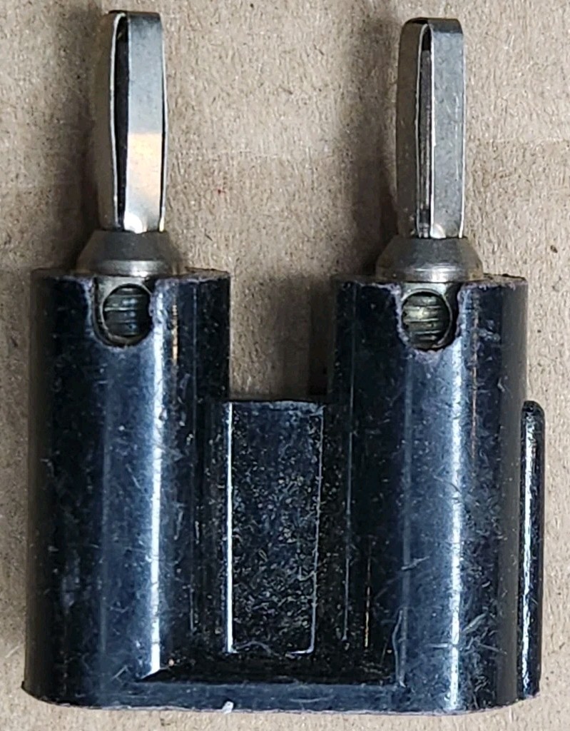 Solderless Connector General Radio 274-M8 Dual Banana Plug Bakelite Vintage Lab