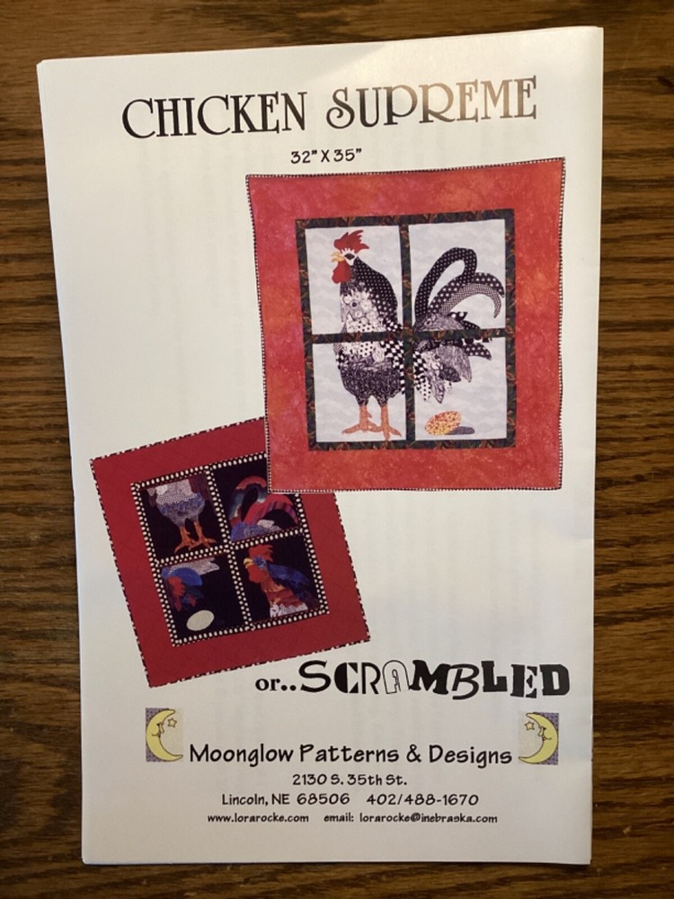 PATTERN Chicken Quilt Chicken Quilt Wall Hanging NEW Moonglow Patterns & Designs