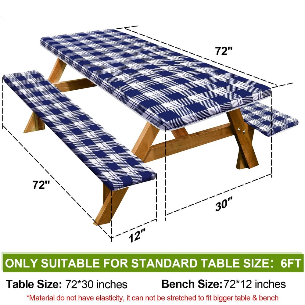 Picnic Table Cover with Bench Covers Camping Essentials Waterproof Windproof ...
