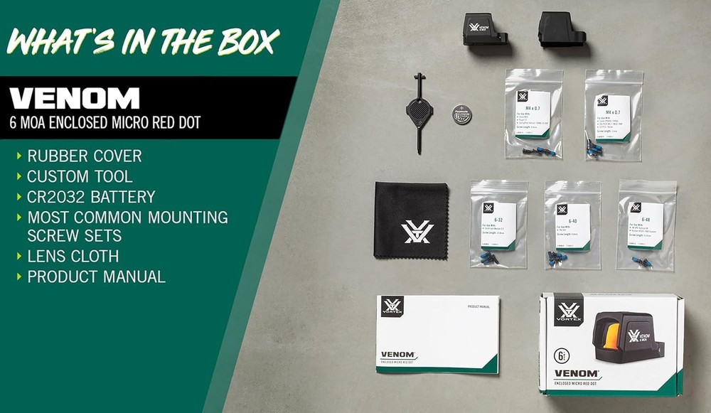 Vortex Optics Venom Enclosed Micro 6 MOA Red Dot VEN-MRD6-E