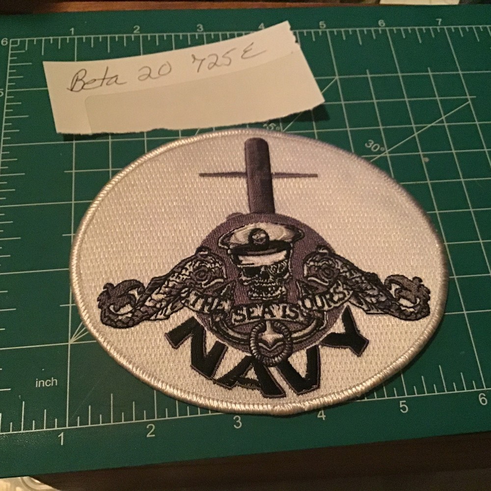 USN NAVY CHIEF SKULL PATCH SAILOR Sub Submarine