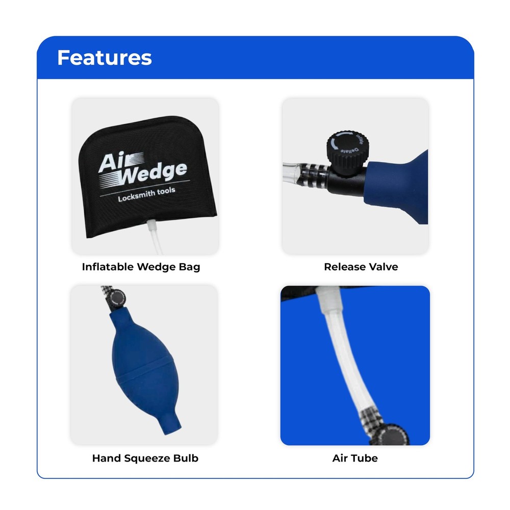 Professional Air Wedge Bag Pump 2-Pack Medium Inflatable Shim Leveling Tool