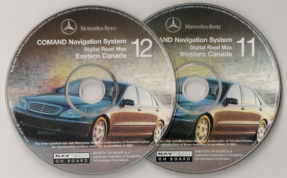 2000 2001 2002 Mercedes E-Class E55 E430 E320 Navigation CD Map Cover CANADA