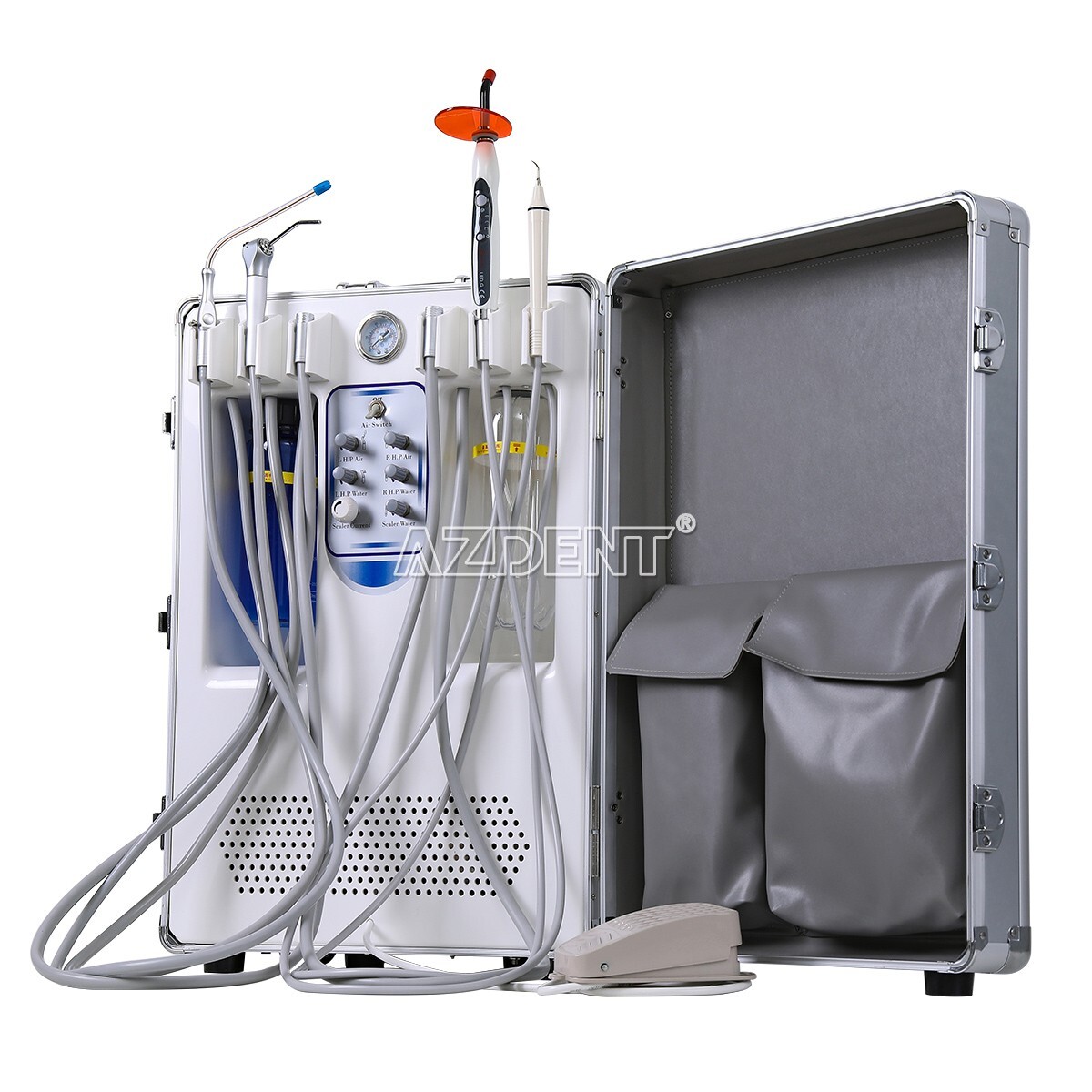 Portable Mobile Dental Delivery Unit System Suction Air Compressor Motor 4Hole