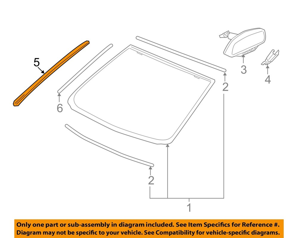 GM OEM Windshield-Reveal Molding Right 92212085