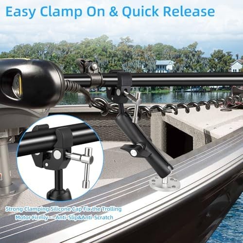 Trolling Motor Stabilizer Mount Support Reduces Vibration
