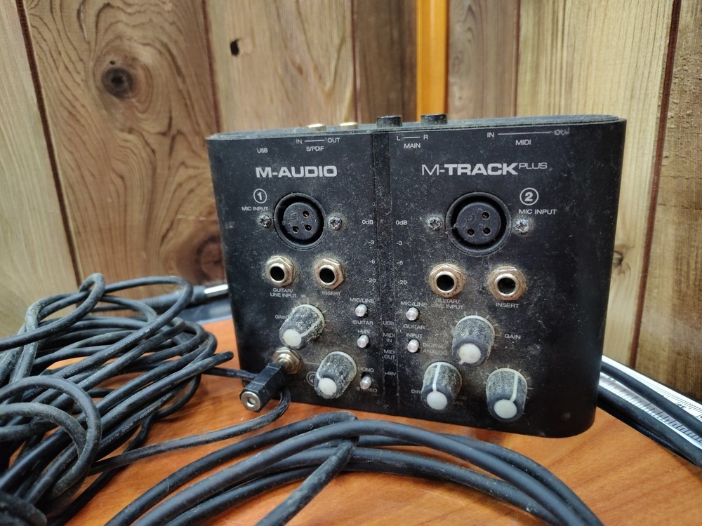 M-Audio M-Track Plus 2x2 Audio Interface UNTESTED as Is