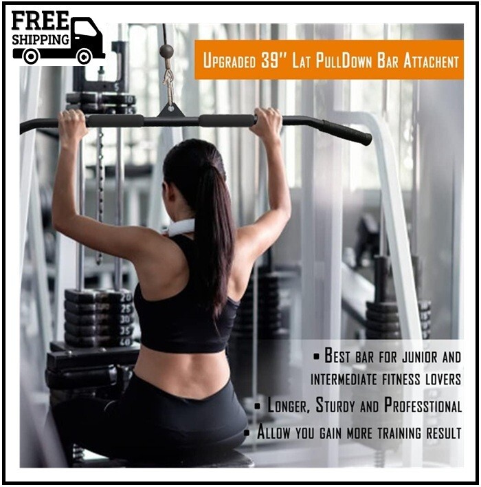 Upgraded Lat Pull Down Bar for Home Gym Lat Pulldown Attachments for Pulley Syst