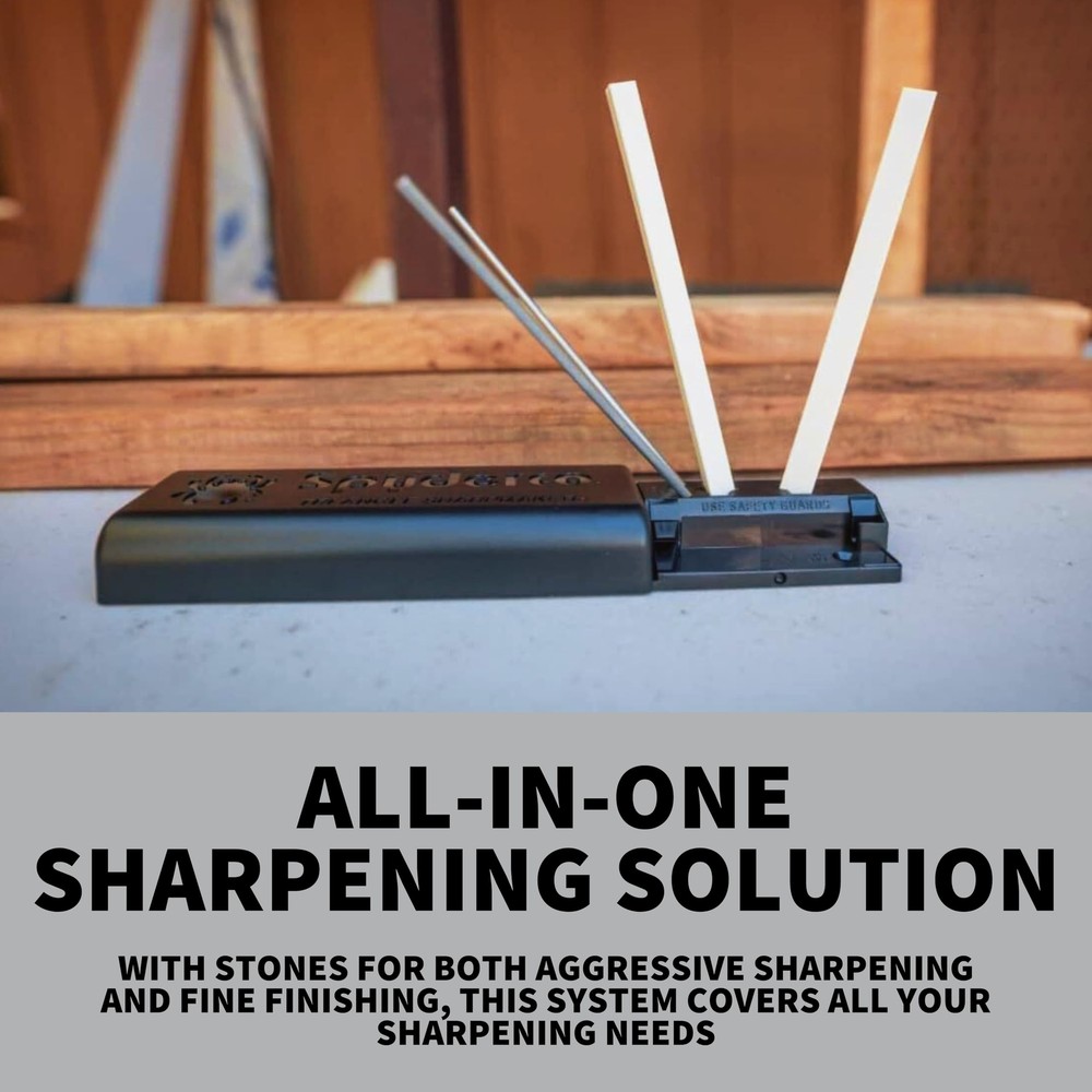 Black Knife Sharpener Complete Sharpening System with Two Grit Options