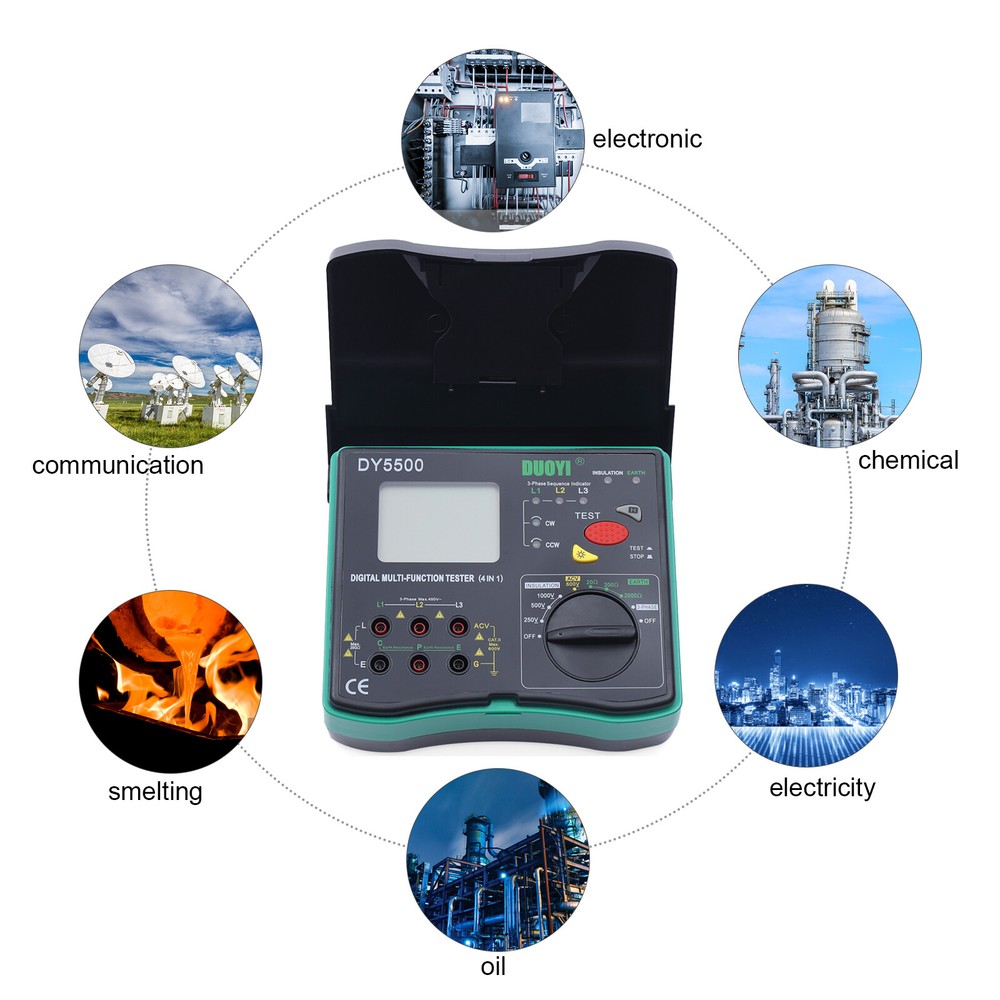 LCD multifunction tester Insulation Earth Volt Meter Test Insulation Resistance