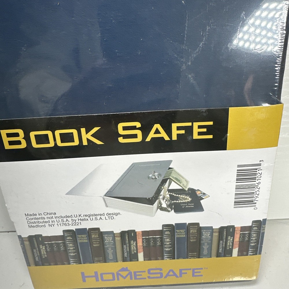 HOMESAFE HARDBACK DICTIONARY BOOK SAFE - BLUE -2 Keys NEW