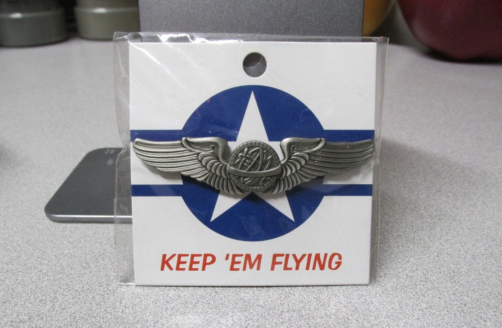 Keep 'Em Flying Navigator Wing Metal Pin