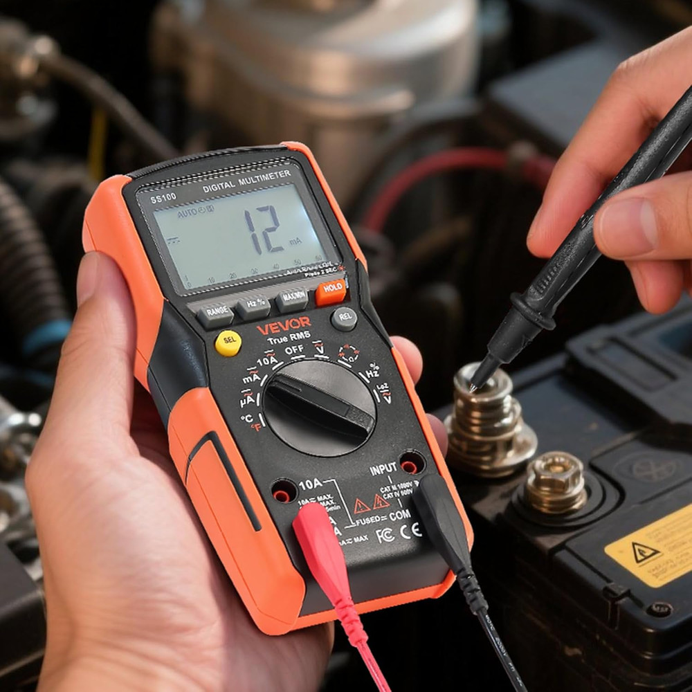 Digital Multimeter, 6000-Count TRMS DC/AC Voltmeter Current Tester, Auto-Ranging