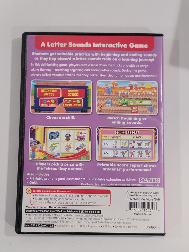 9 Lakeshore Math Reading Science Learning CD-ROM (PC/MAC) Grade Pre-K - K & 1st