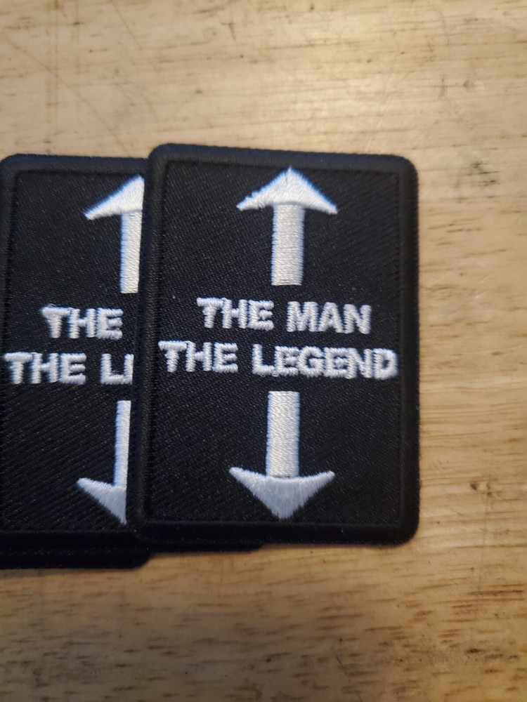 BIKER PATCH Funny Patch "THE MAN THE LEGEND" - 2.5x1.5IN