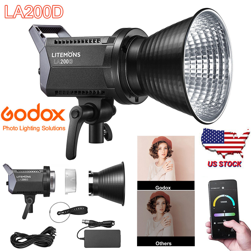 US Godox LA200D LED Light 230W Video Light Bowen Mount Continuous Studio Light