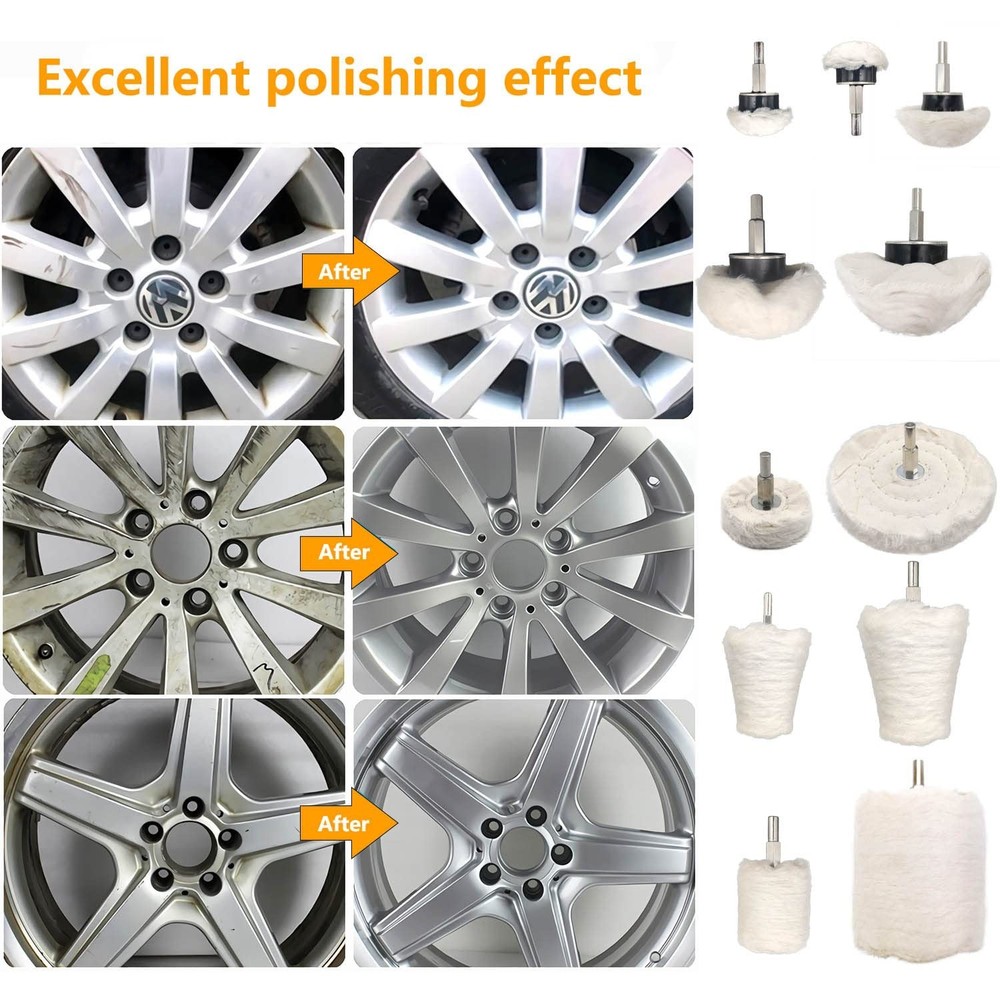 Universal Compatibility Buffing Wheel Set for Electric & Pneumatic Drills