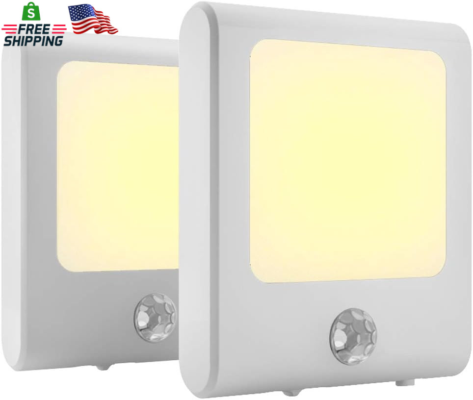 MAZ-TEK Plug in Motion Sensor Lights with Adjustable Brightness,Warm White Motio