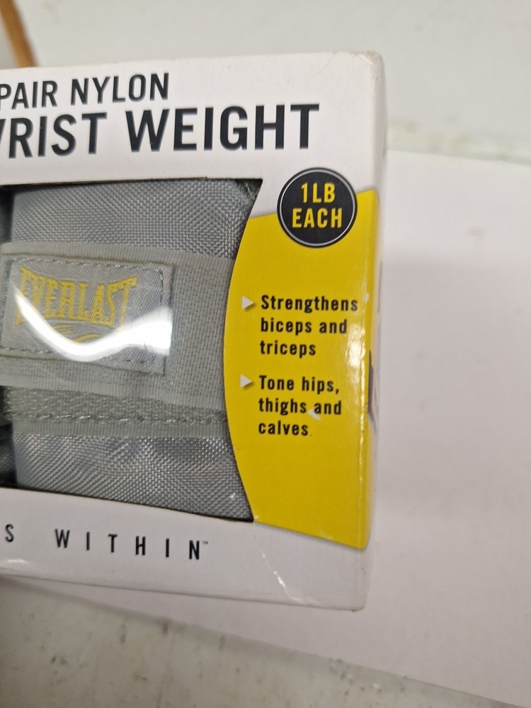 New Everlast Ankle Wrist Weights Pair 1 Pound Each