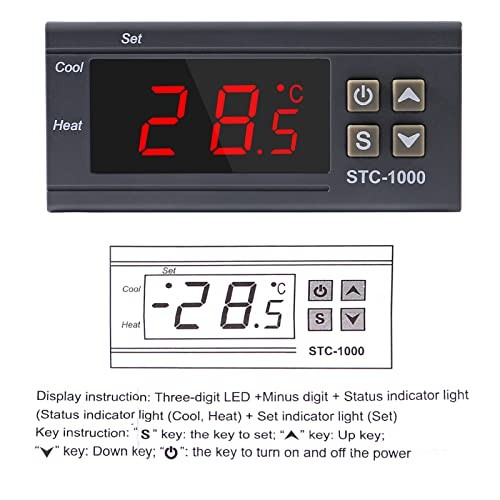 2Pcs STC-1000 Digital Temperature Controller Thermostat Incubator 12V
