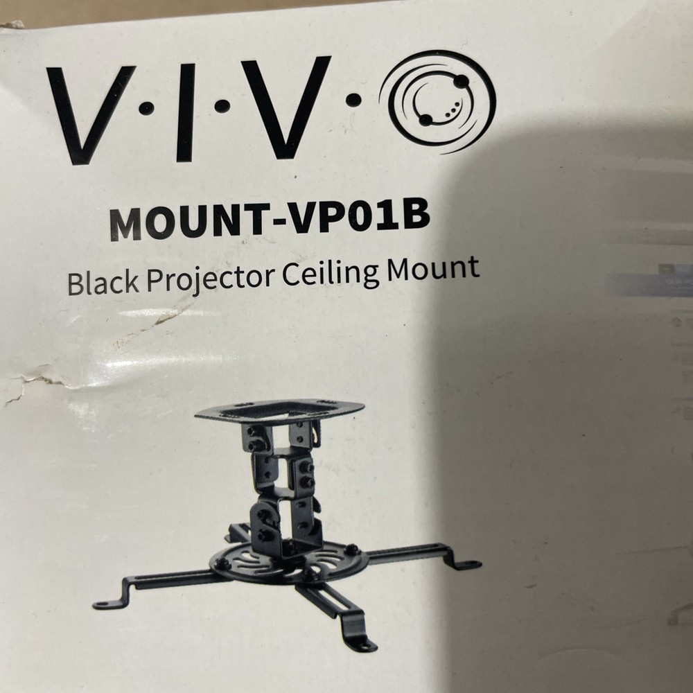 V I V Mount-VP01b Black Projector Ceiling Mount