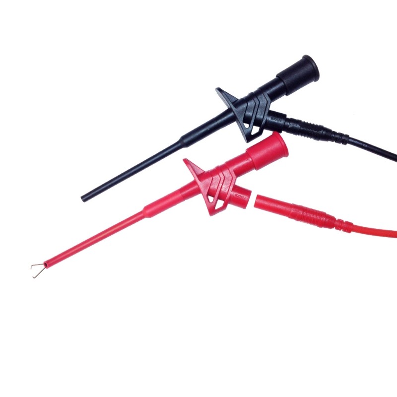 Insulated Test Hook Clip 1000V Testing Probe Instrument High Voltage 4mm Socket
