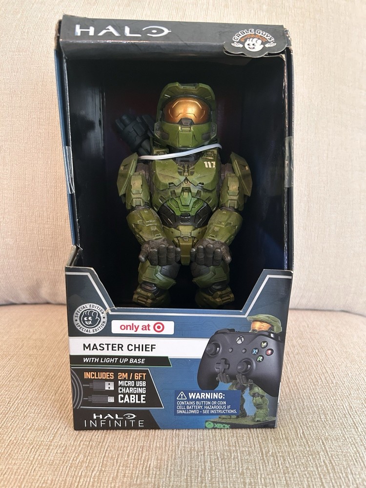 Halo Master Chief Controller Stand Green Light Up Base  special edition