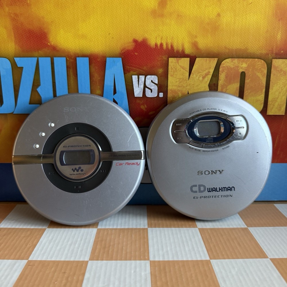 Sony Walkman Lot D-EJ106CK CD Player D-EJ615 Bundle (READ)