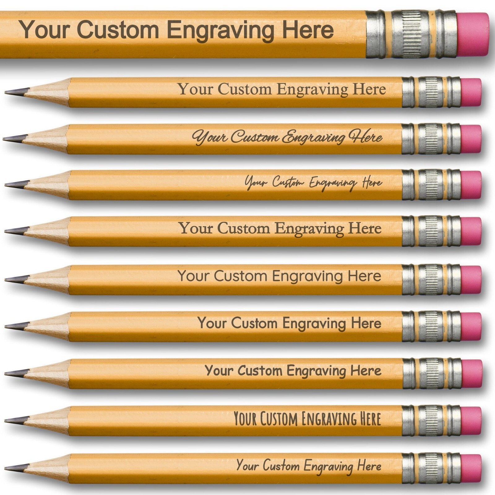 Custom Pencil Engraved Bulk Personalized Business School Teacher Gift