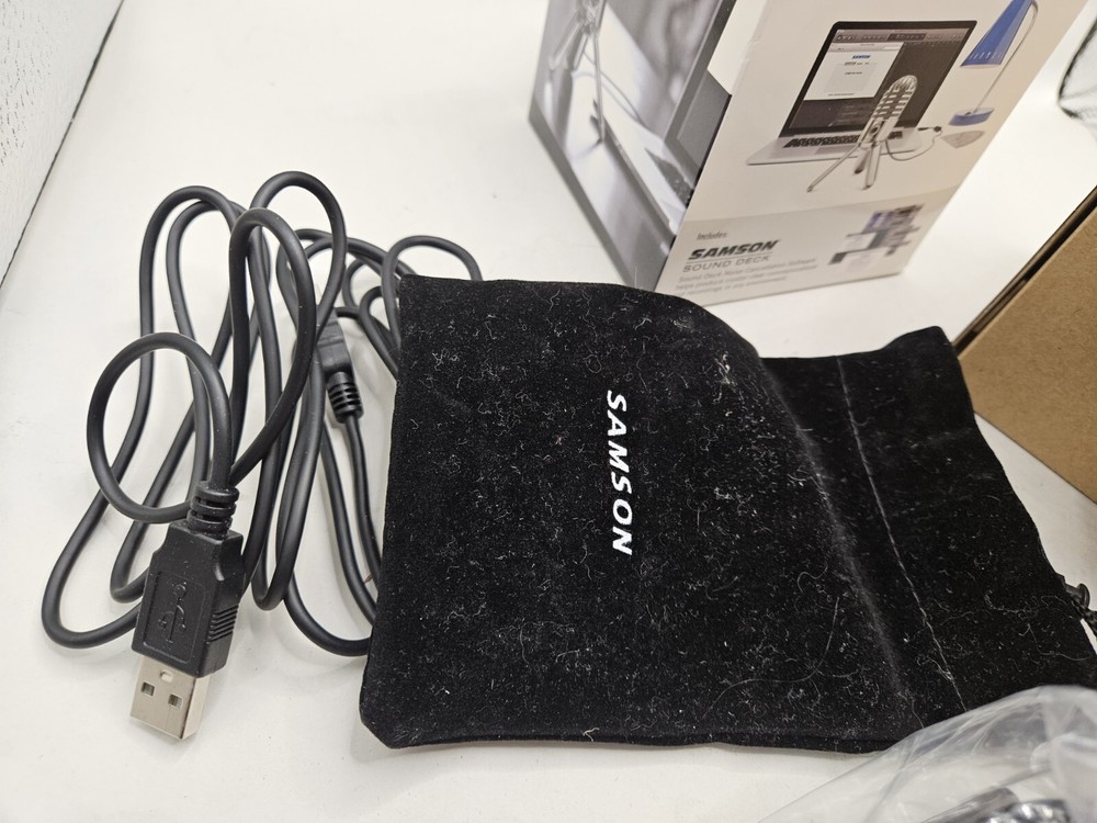 Samson Meteor Mic USB Silver Microphone Noise Cancel Technology Used Condition