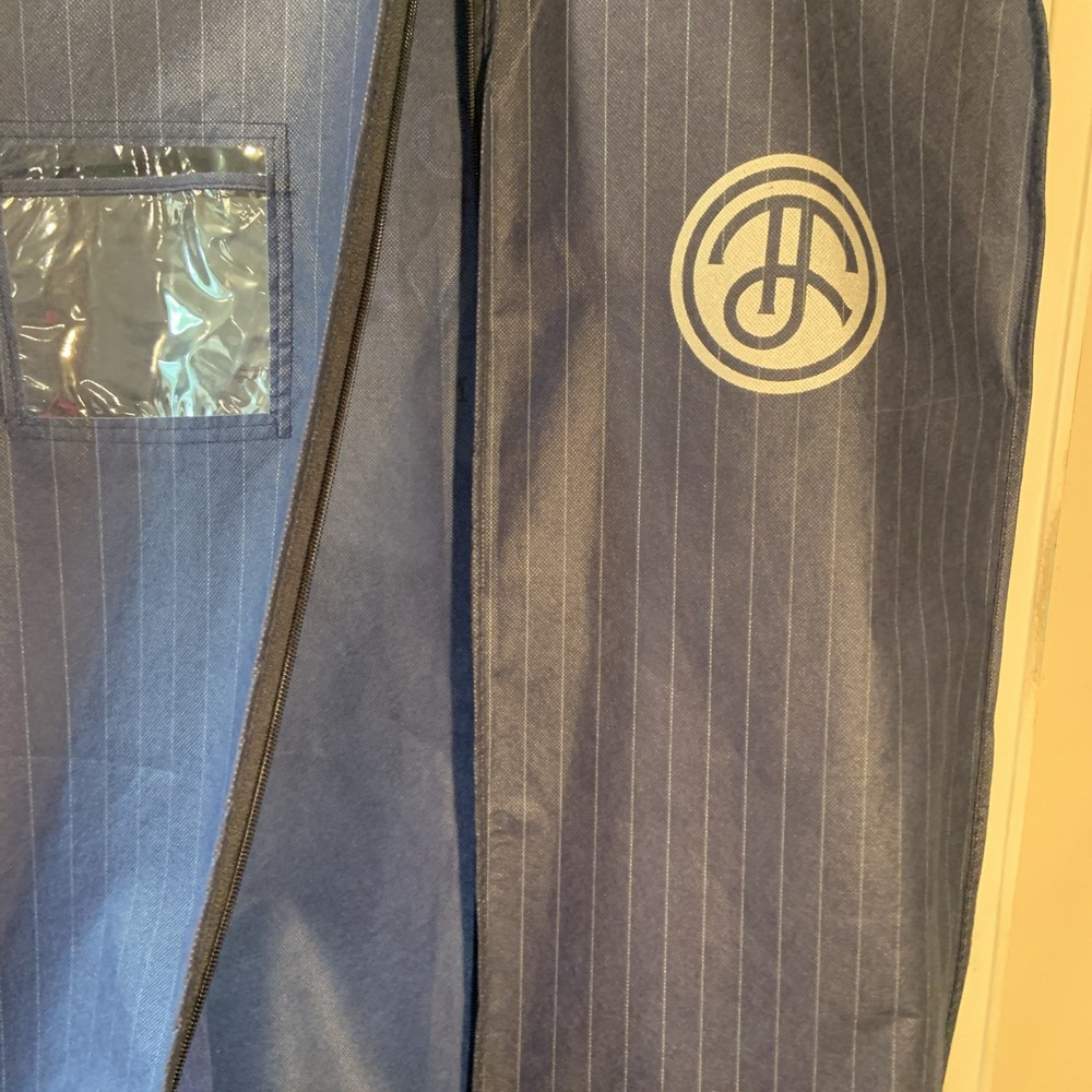 Tom James Navy Cloth Garment Bag