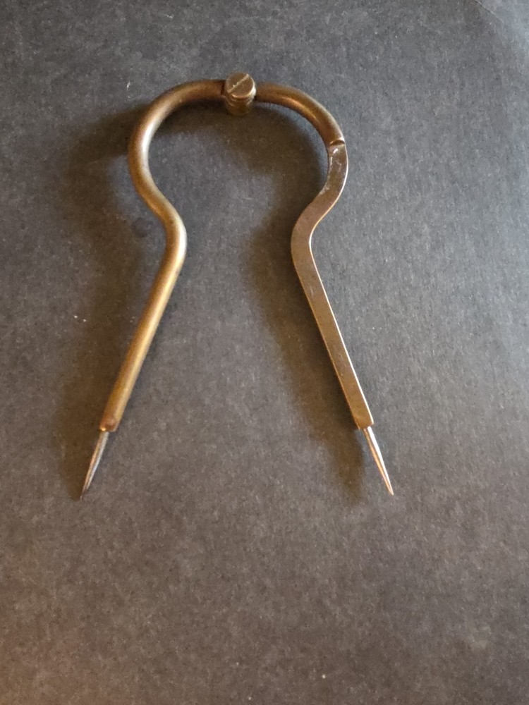 Vintage Navigation Compass Divider Points Harling Brass