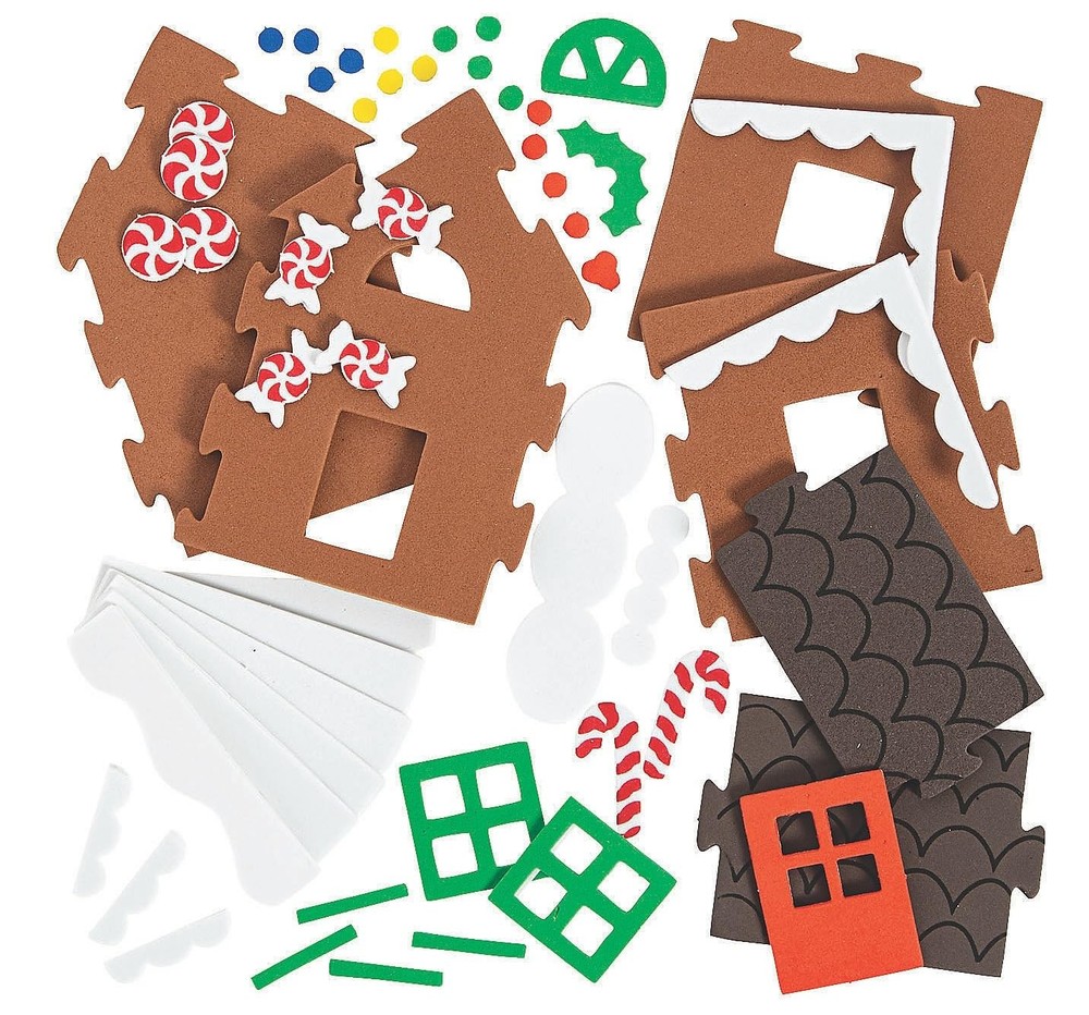 Gingerbread House Craft Kits 3D | 1 Single Kit 1 Kit, Multi
