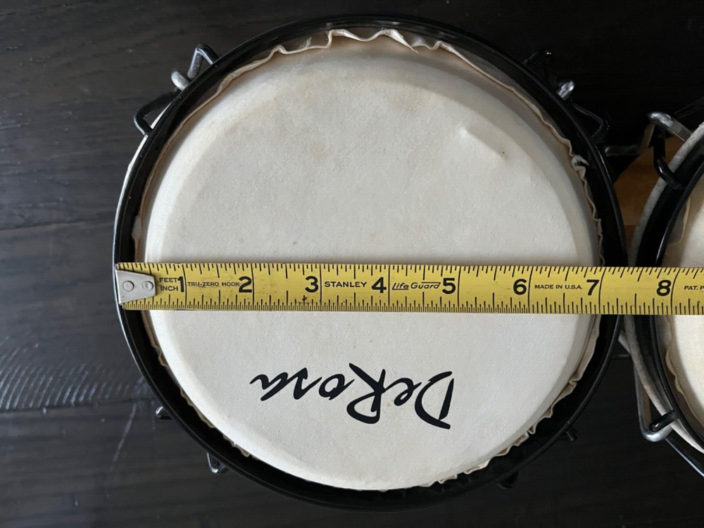 DeRosa Percussion Bongo Drum Set 6” 7” De Rosa