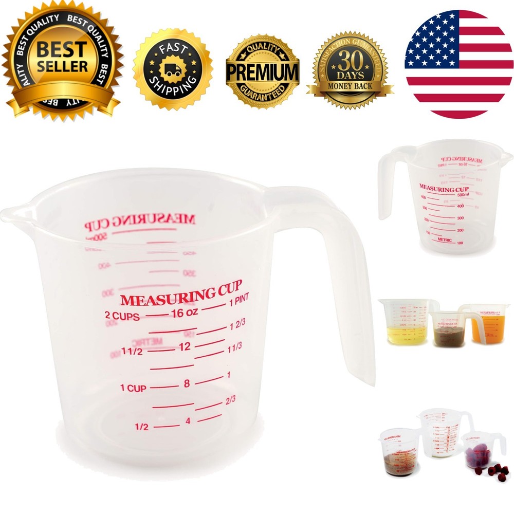 2 Plastic Measuring Cup, Multicolored
