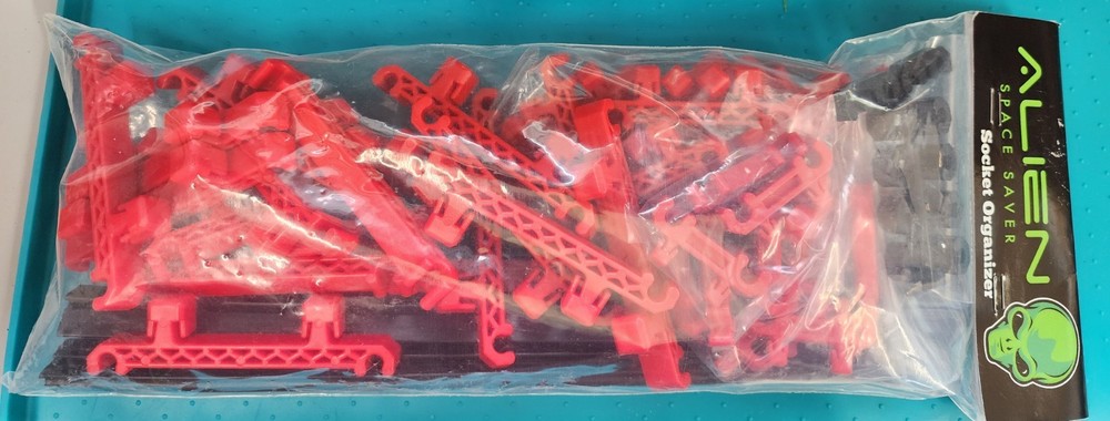 Alien Space Saver Socket Organizer Set Red New