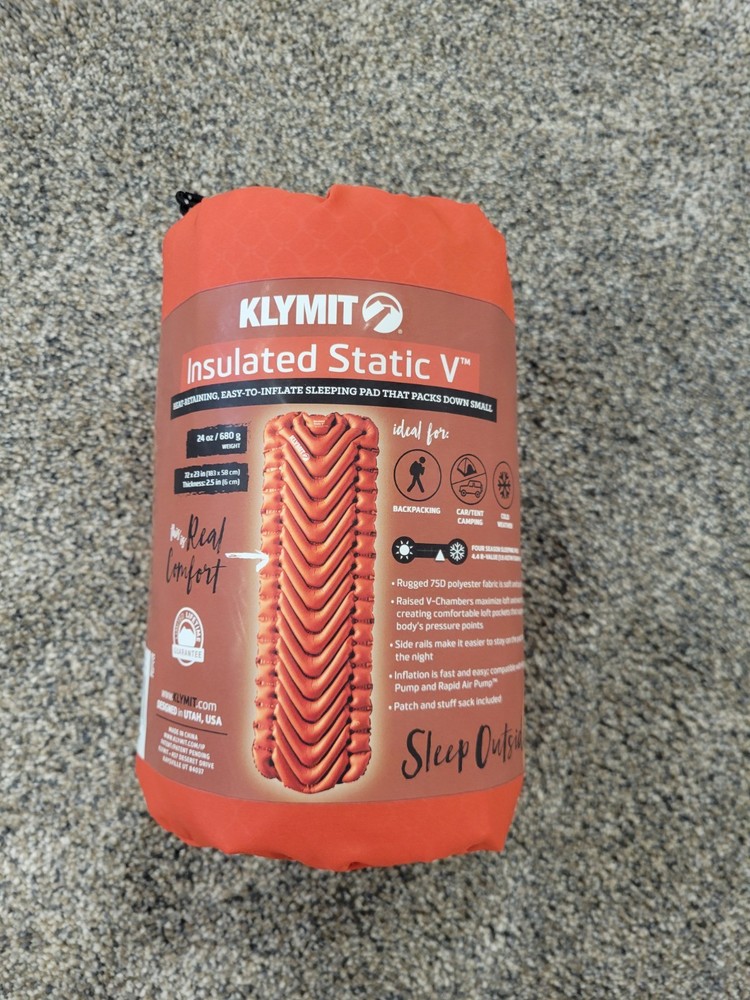 KLYMIT Insulated Static V Lite Inflatable Sleeping Pad