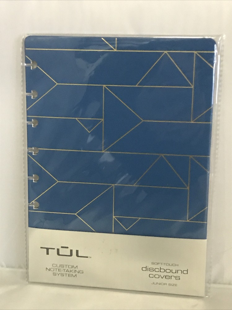 TUL Discbound Notebook Covers, Junior Size, Navy Geo, 2 Covers