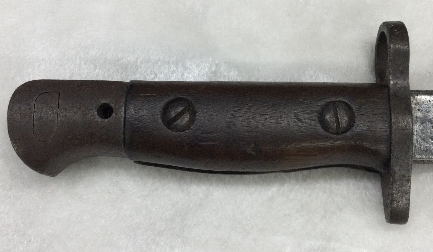 Original WWI Bayonet U.S. Model 1907 12/18 With Leather Scabbard Sheath