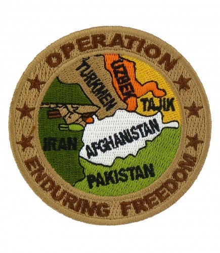 Enduring Freedom Afghanistan Map Patch, OEF Patches.