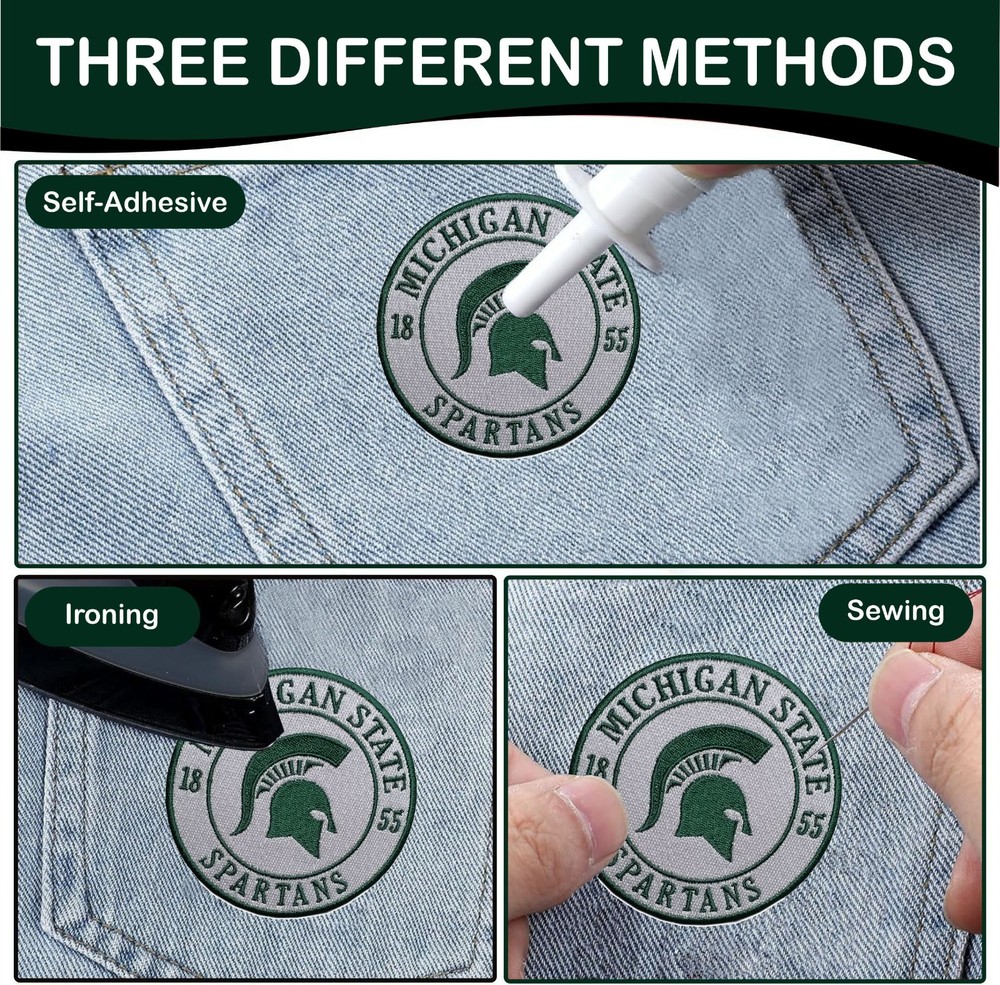 Michigan State Spartans NCAA Team Logo Iron On Patch-Sew Patch-Embroidered Patch
