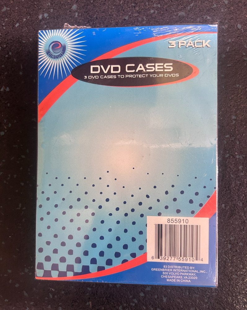 E Circut DVD/CD cases 3 pack slim