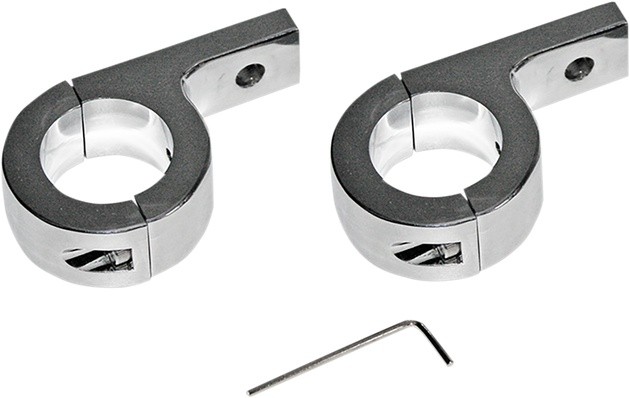 Custom Dynamics Engine Guard Light Mounting Bracket Chrome 1.25"