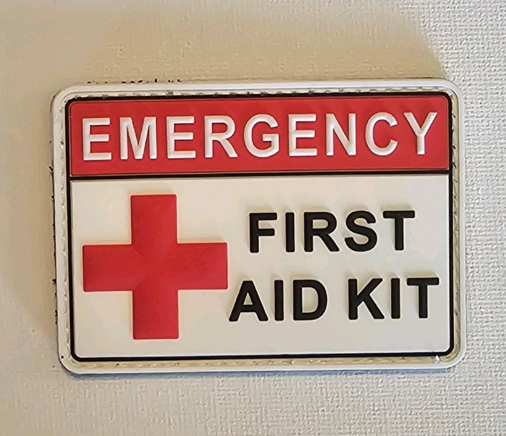FIRST AID KIT 3D PVC PATCH IFAK MEDKIT RESCUE PATCH WITH HOOK BACKING EMT EMS