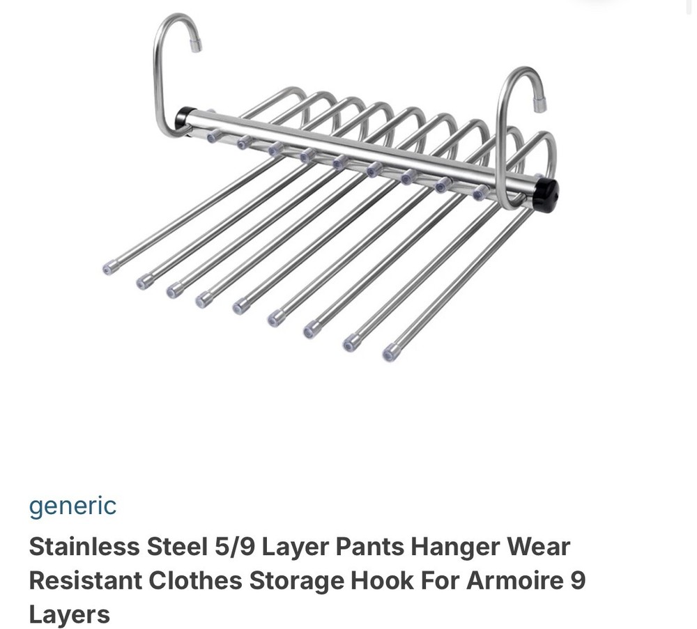 Stainless Steel 9 Layer Pants Hanger