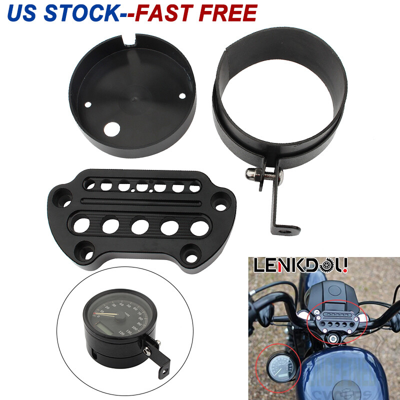 For Harley Indicator Side Speedometer Bracket Relocation Clamp Sportster XL 883